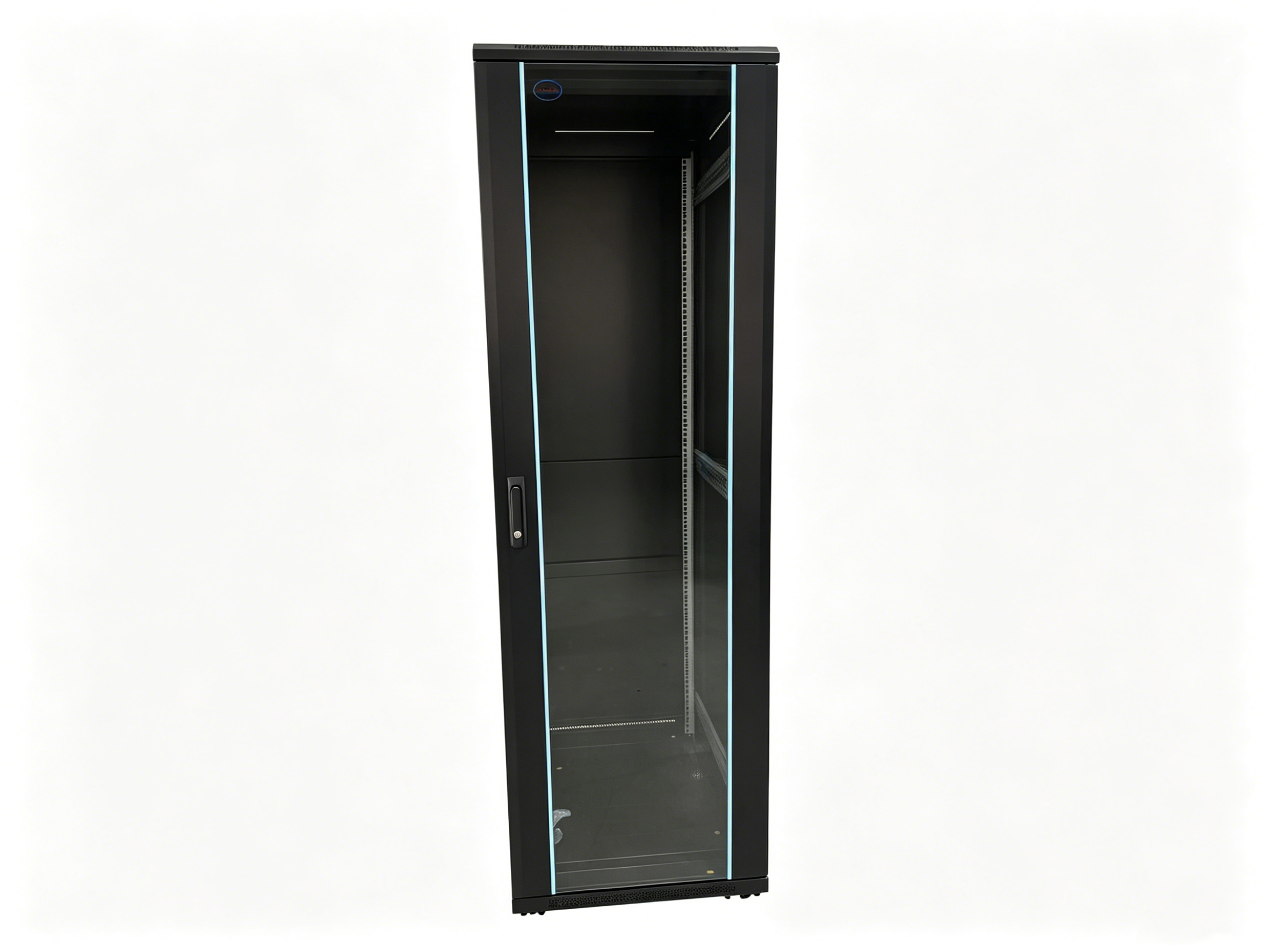 Comms Cabinet - Free Standing Glass Lockable front door, 2 x Side Panels, Lockable Back Door., c/w Feet & castors. IP20 Rated (Indoor Use Only) - Image 5
