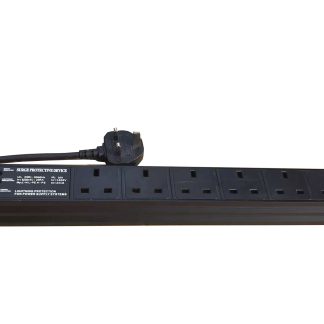 6-Way PDU 19-Inch Horizontal Rack Mount — Type G Sockets, 1U, Surge Protected (CH2852) | Irish VAT